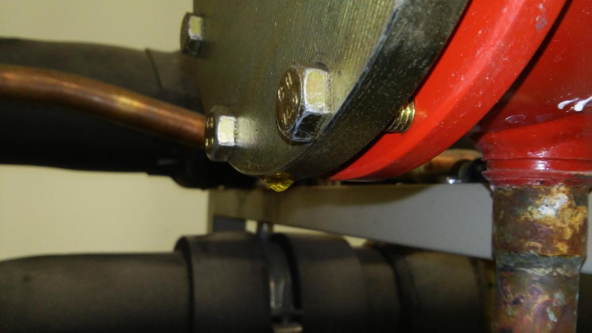 утечка хладагента на фильтре